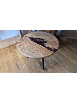 maple burl and epoxy coffee table